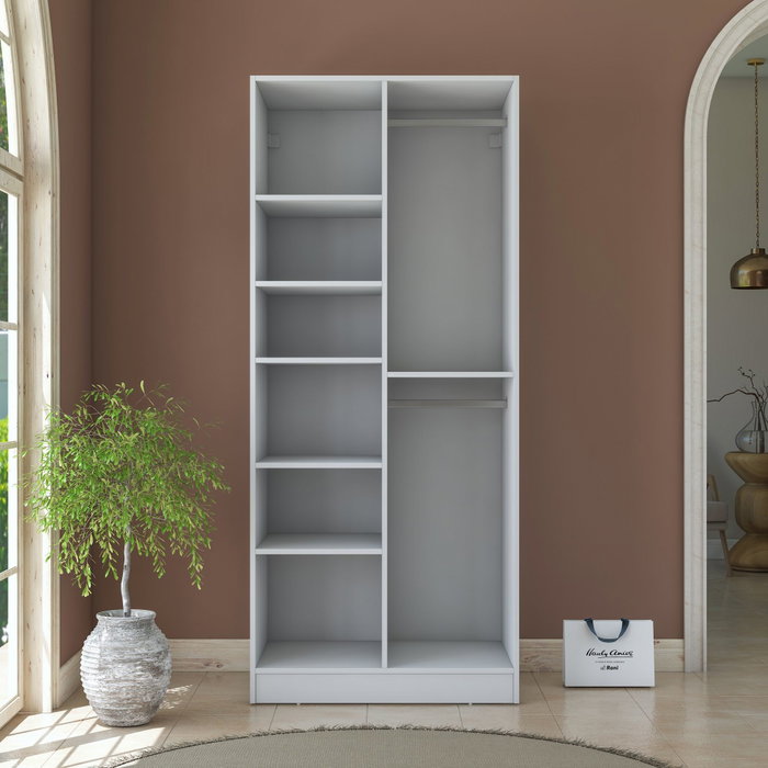 Hanah Home Armario Blanco con Estanterías